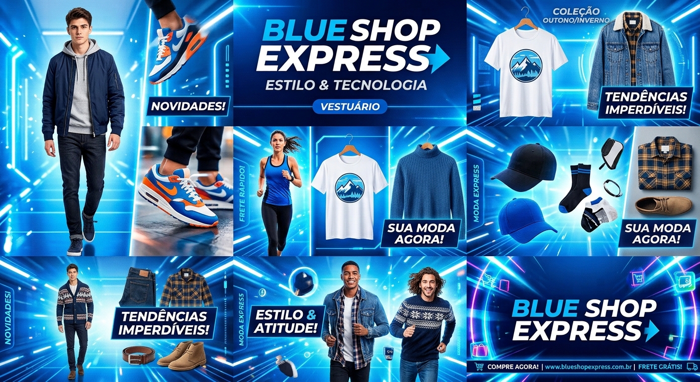Banner promocional Blue Shop